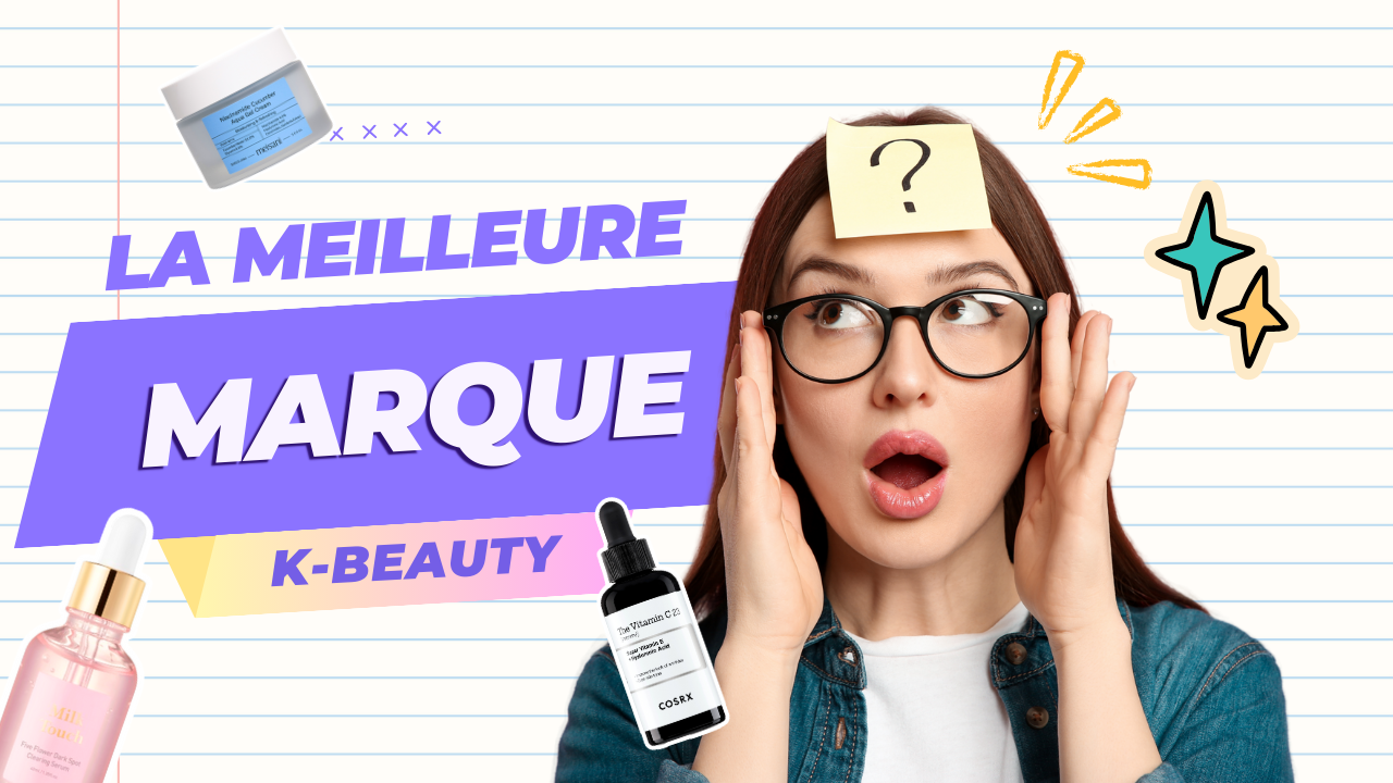 bannière meilleure marque k-beauty femme se questionnant