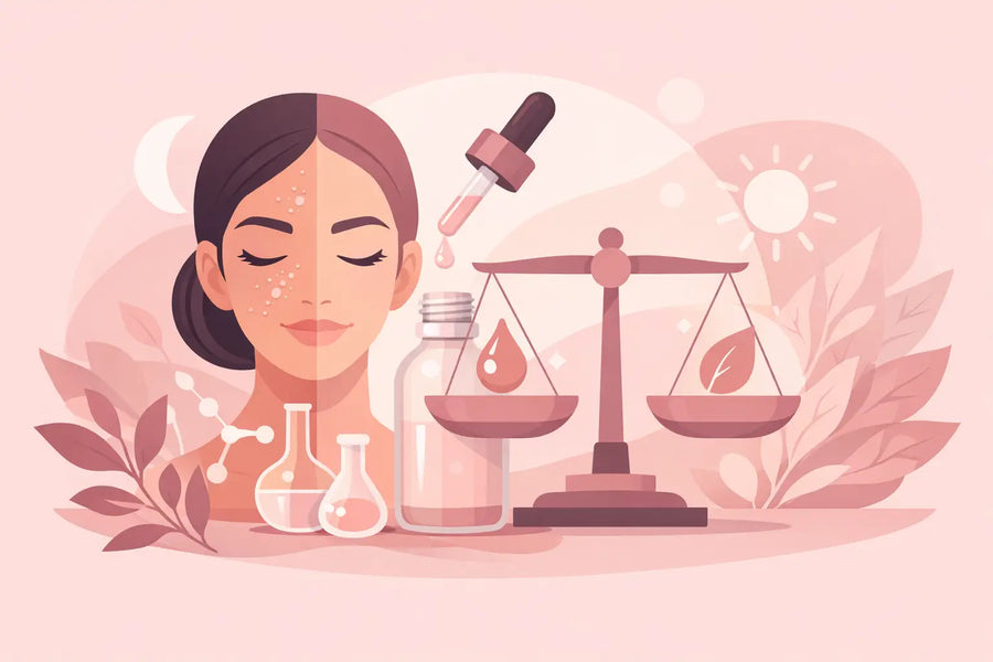 Niacinamide peau grasse, équilibre visible