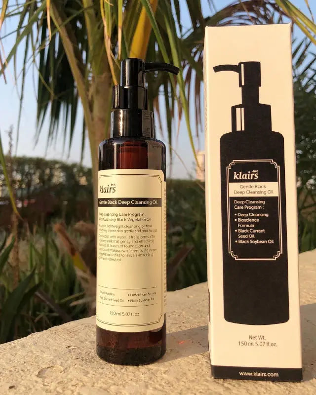 Gentle Black Deep Cleansing Oil Dear Klairs — résultat peau propre