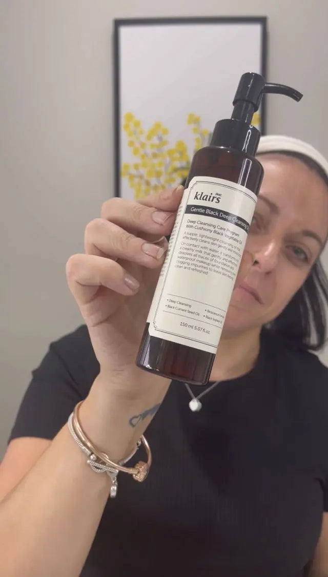 Gentle Black Deep Cleansing Oil Dear Klairs — démaquillage huile végétale