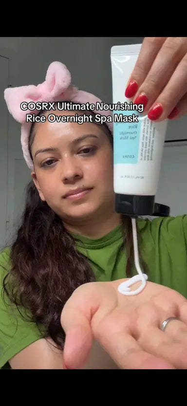 Ultimate Nourishing Rice Overnight SPA Mask COSRX — résultat peau lumineuse
