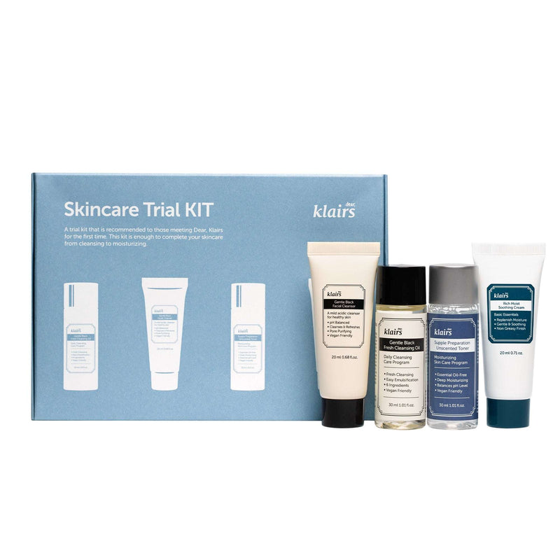 Dear Klairs Skincare Trial Kit — Coffret Découverte K-beauty Peaux Sensibles