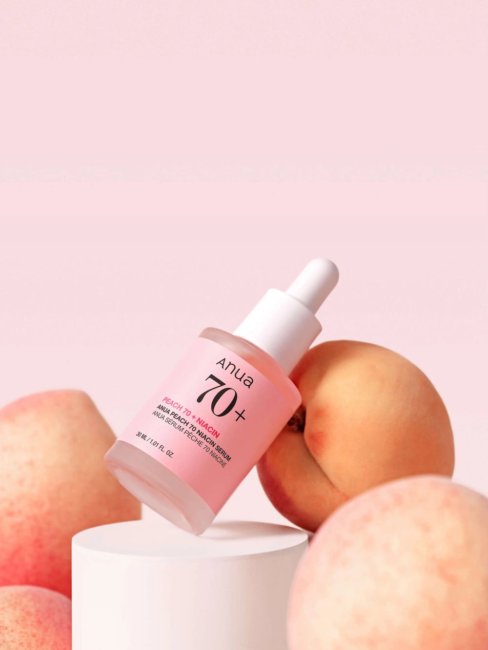Peach 70 Niacin Serum ANUA — packaging flacon sérum coréen