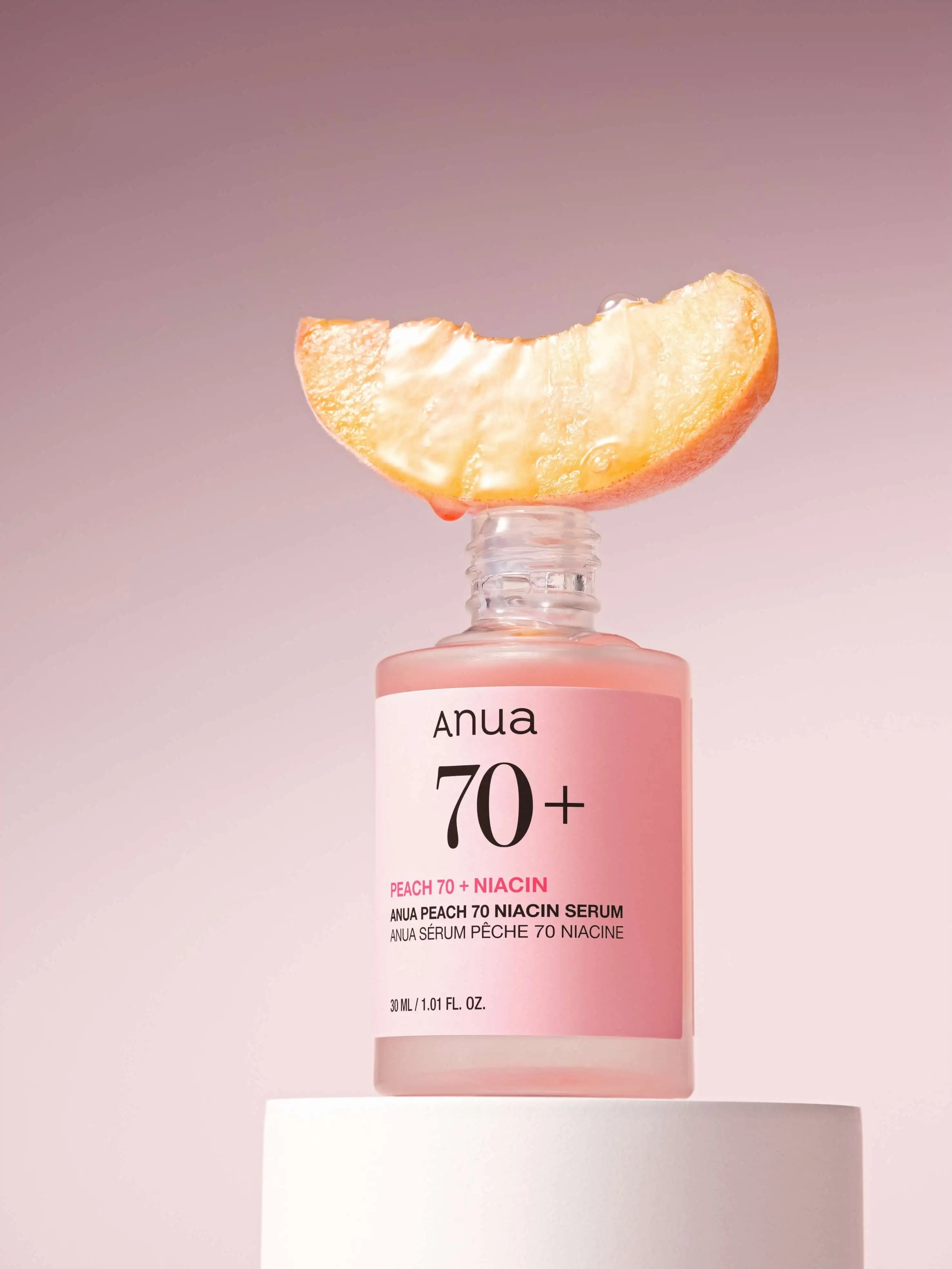 Peach 70 Niacin Serum ANUA — ingrédients actifs pêche