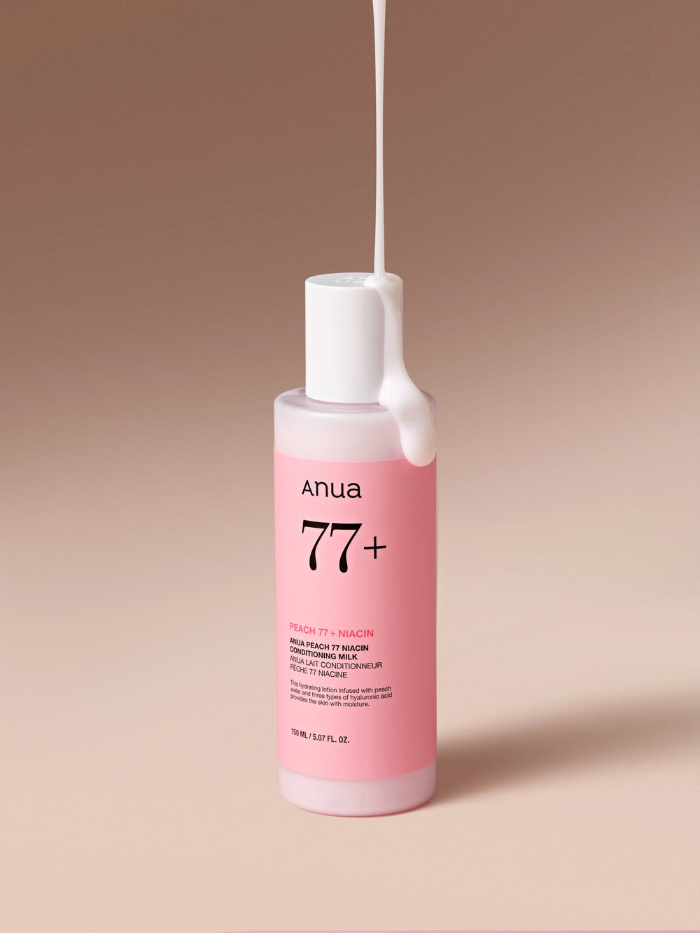 Peach 77% Niacin Conditioning Milk ANUA — application lait visage