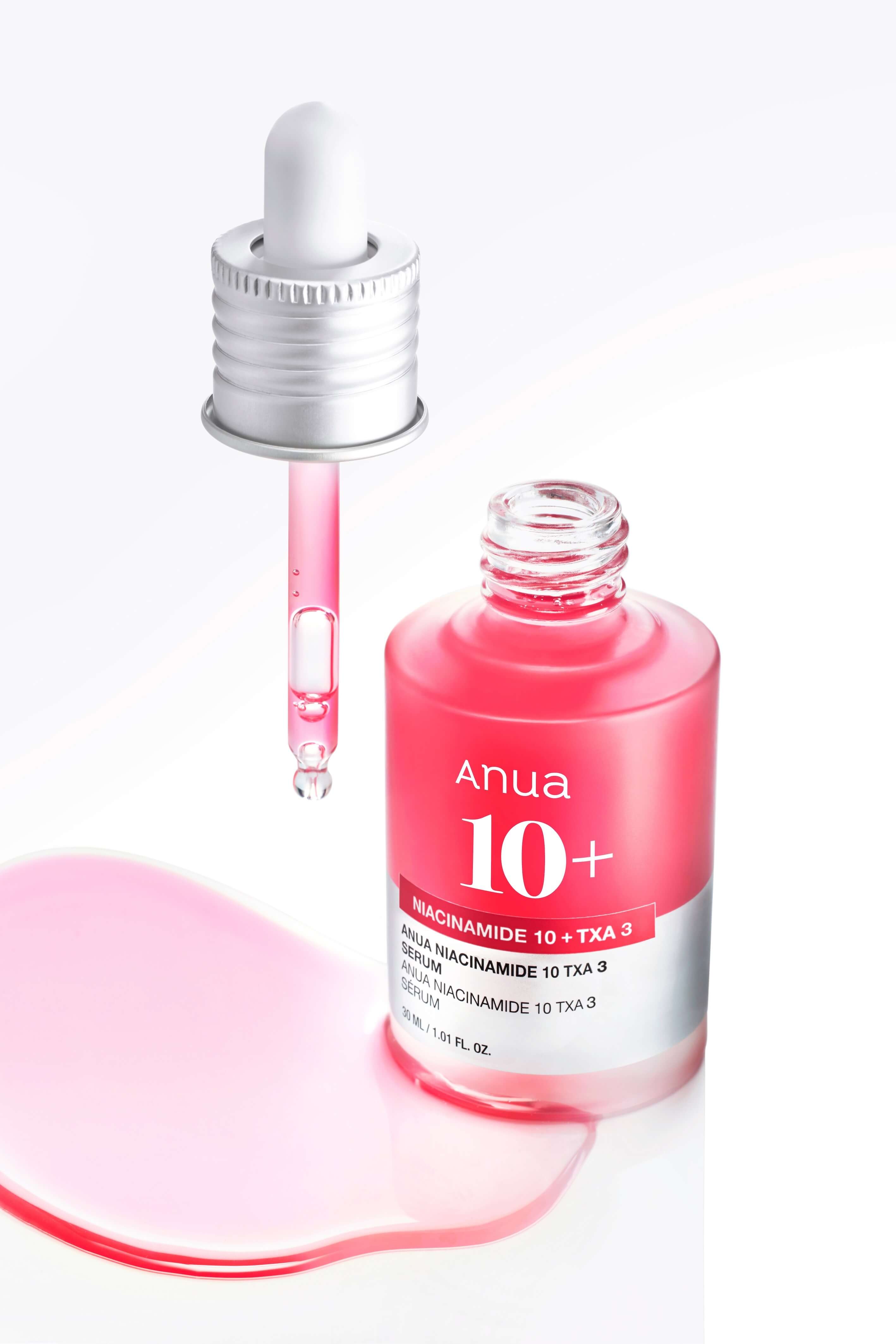 Niacinamide 10% TXA 4% Serum ANUA — packaging sérum coréen K-beauty
