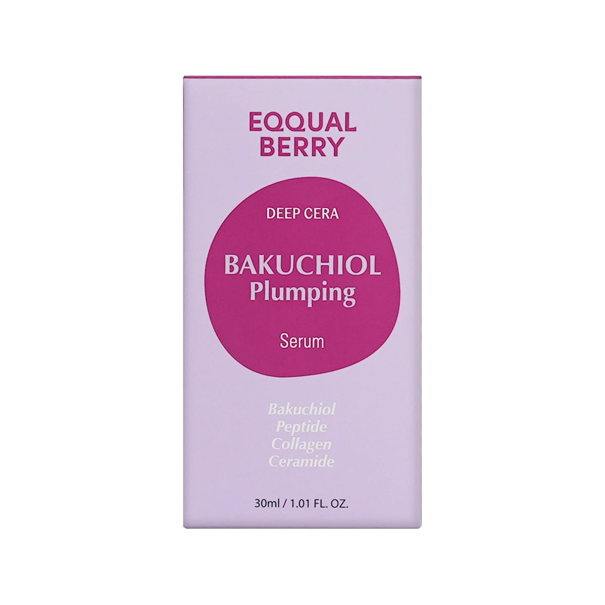 Bakuchiol Plumping Serum EQQUALBERRY — ingrédients naturels vegan