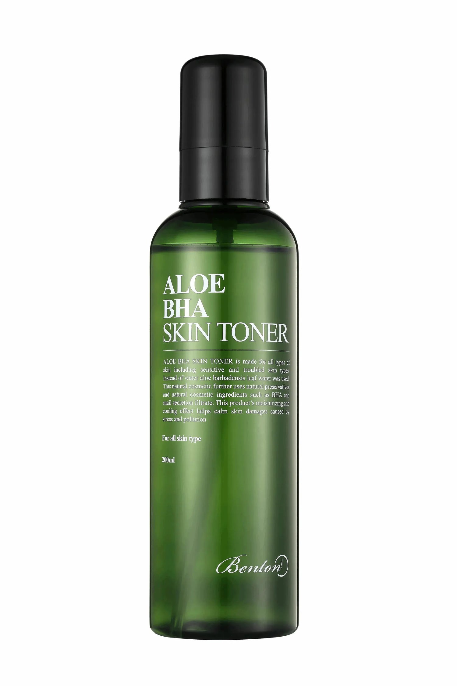  Toner à l’aloe vera et BHA de Benton pour peaux à imperfections.