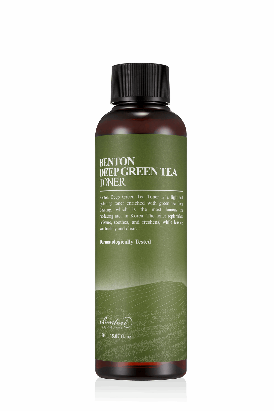 Toner au thé vert Benton apaisant et rafraîchissant.