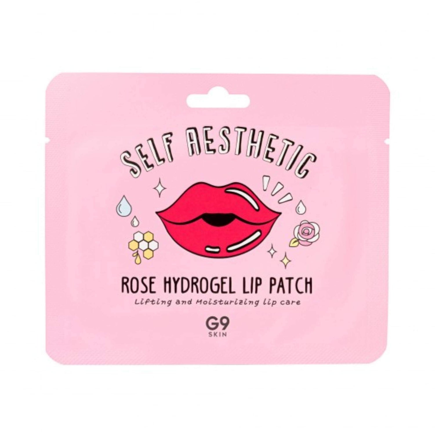 Pochette Patch silicone hydrogel lèvres à la rose