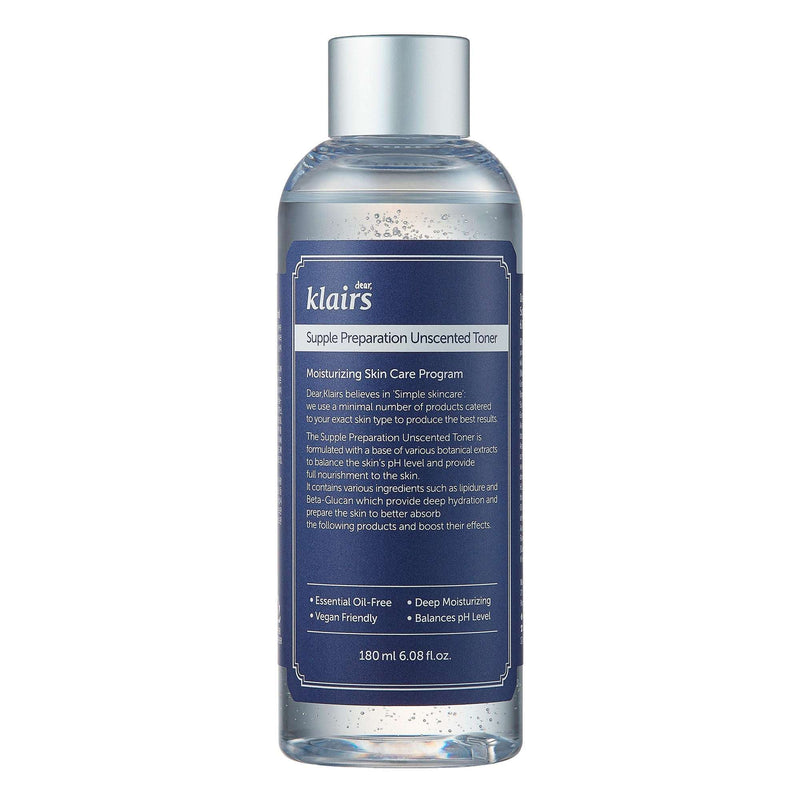 Dear Klairs Supple Preparation Unscented Toner — Toner Hydratant Sans Parfum