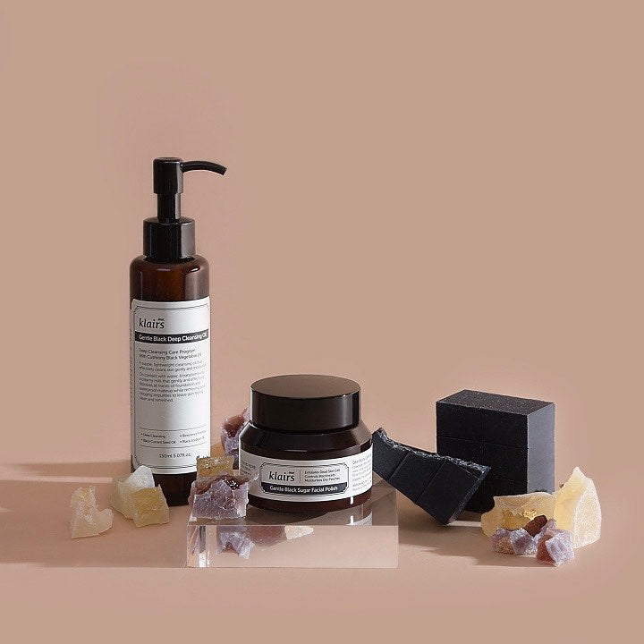 Gentle Black Sugar Facial Polish Dear Klairs — double nettoyage coréen