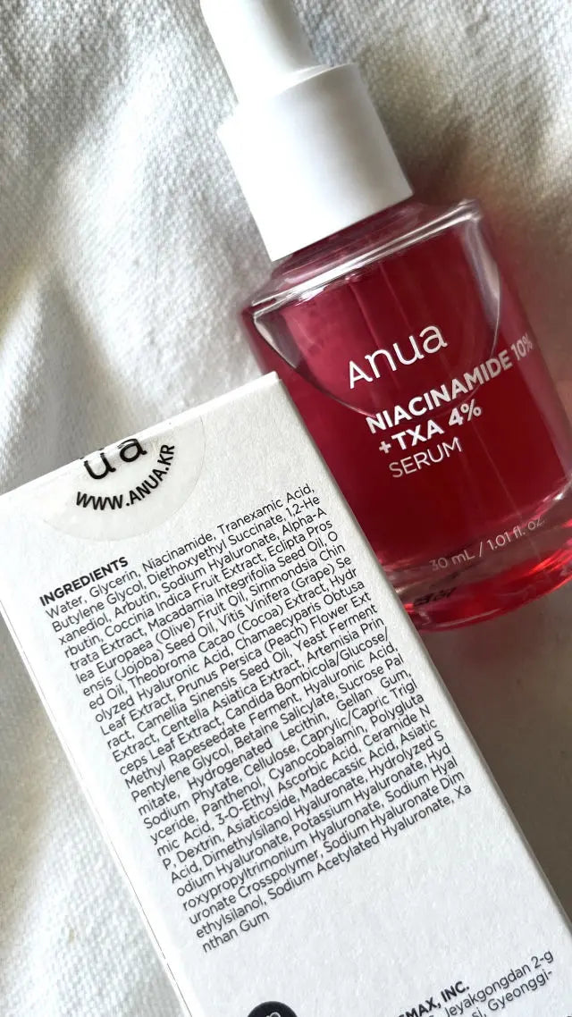 Niacinamide 10% TXA 4% Serum ANUA — texture sérum anti-taches