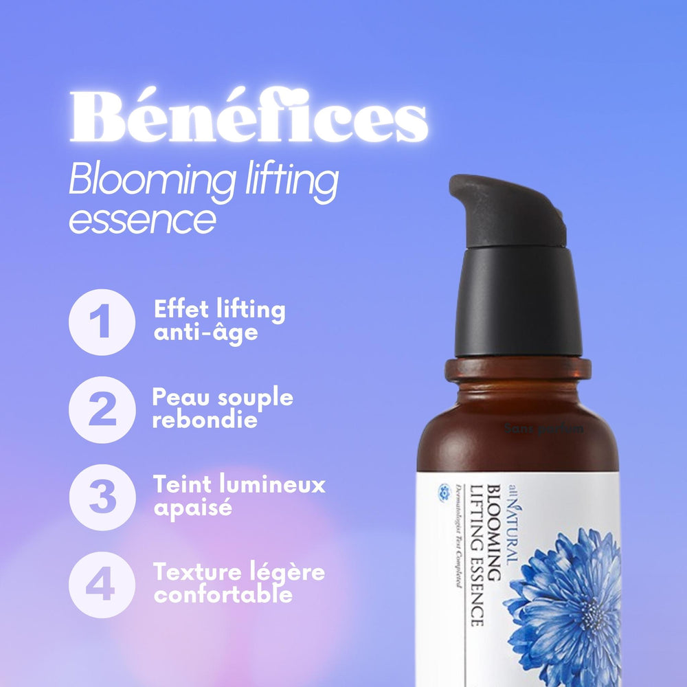 Blooming Lifting Essence ALL NATURAL — bénéfices actifs liftants
