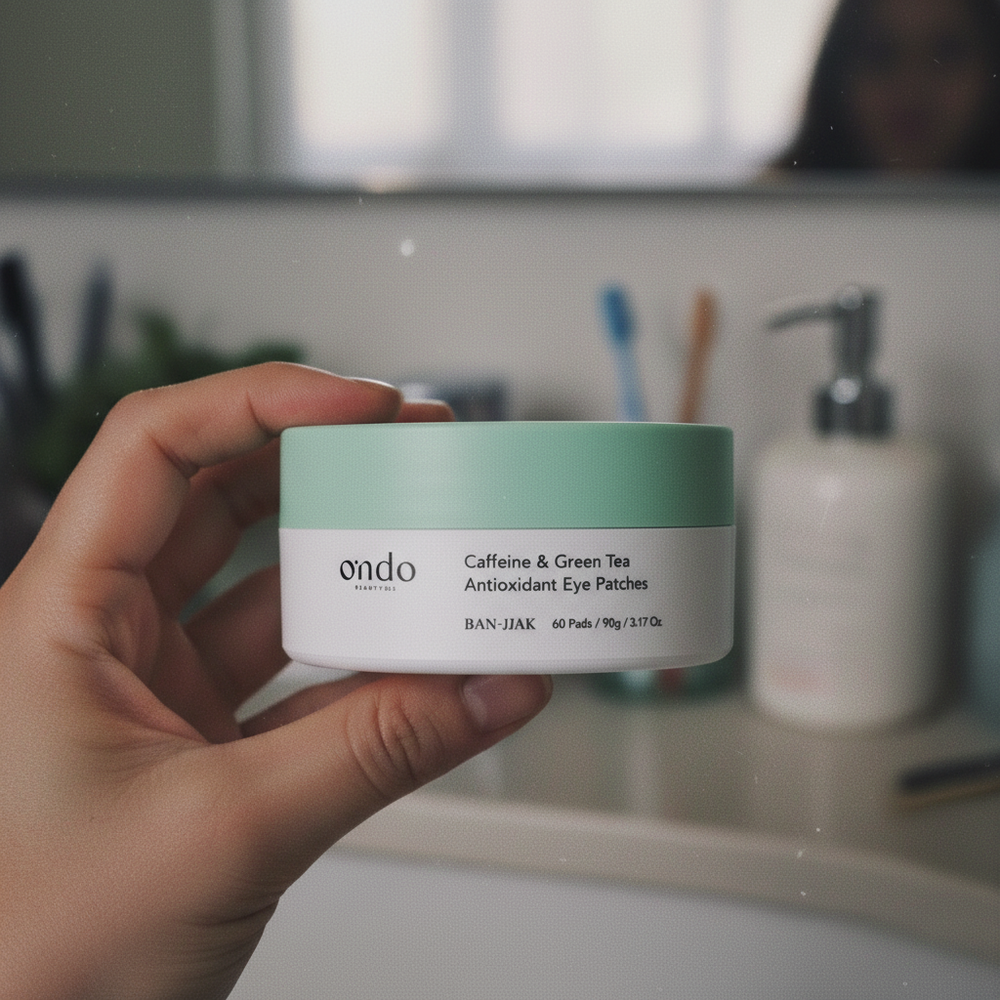 Caffeine & Green Tea Antioxidant Eye Patches ONDO BEAUTY — packaging patchs yeux